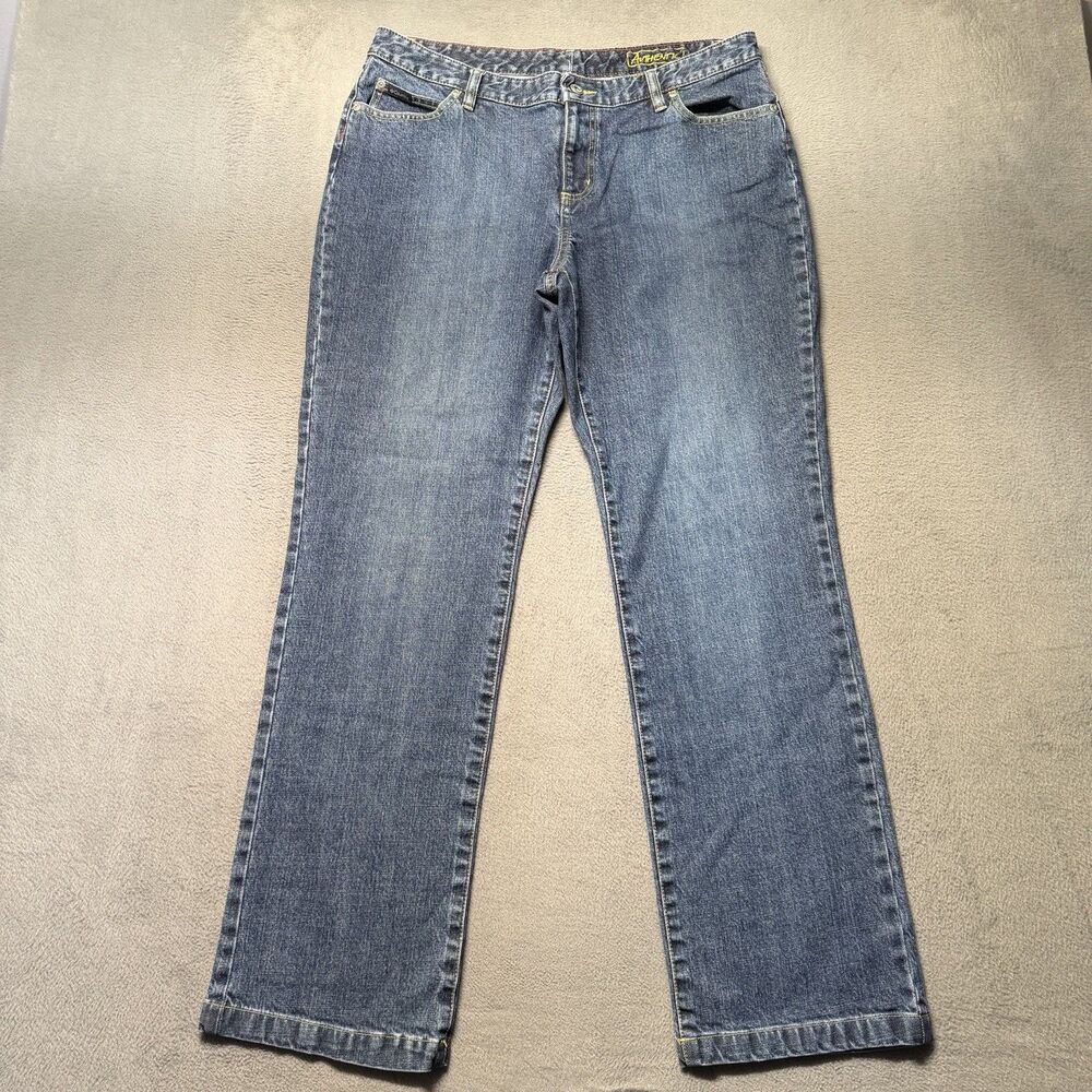 Columbia Womens Size 14 Authentic Bootcut Jeans Medium Wash Mid Rise Denim